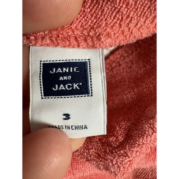 Janie And Jack Baby Girls Dress Terry Cover Up Coral 3 Years - Picture 5 of 8